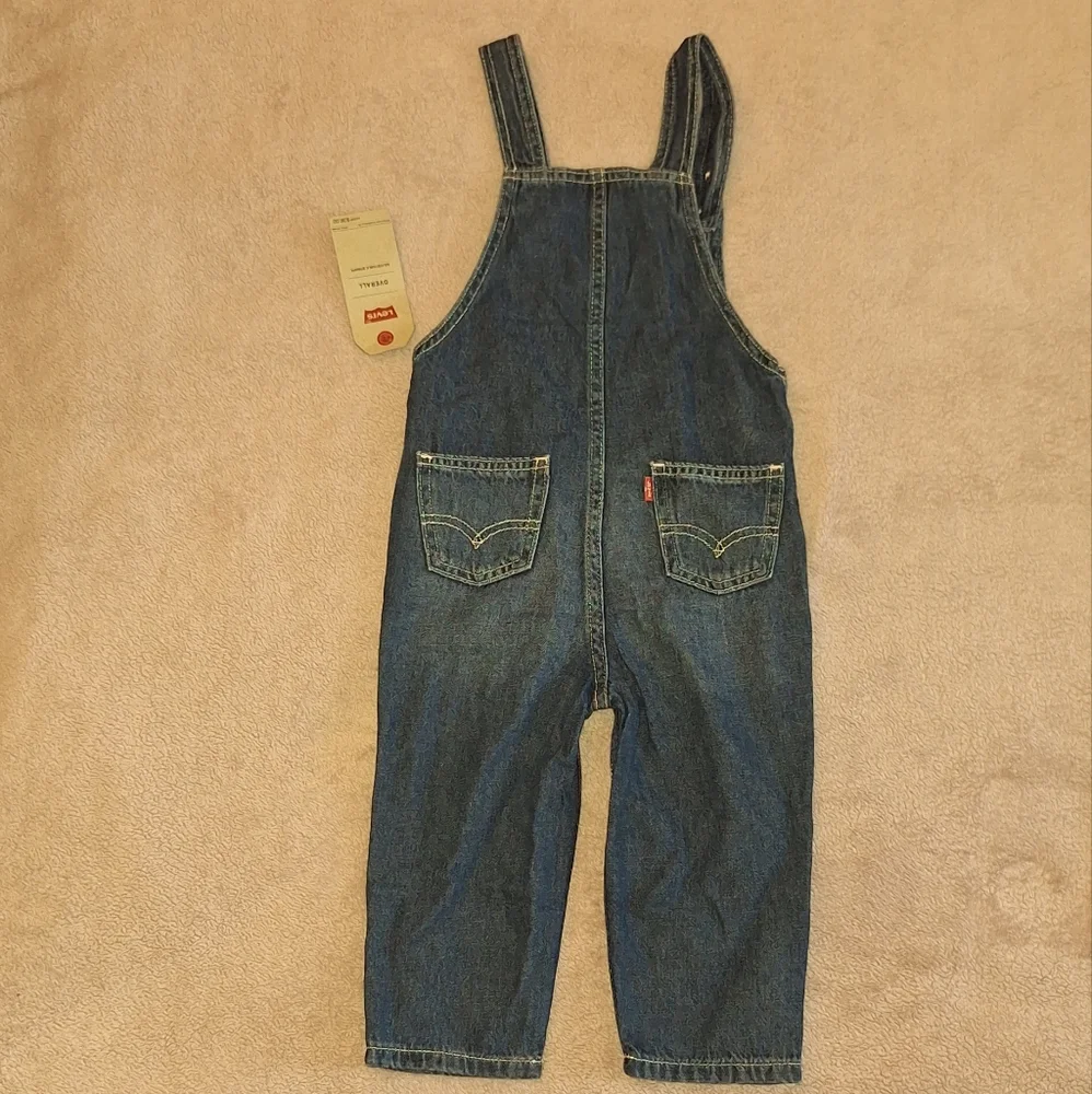 Levi's Baby Boys and Girls Denim Overalls - Picture 2 of 5
